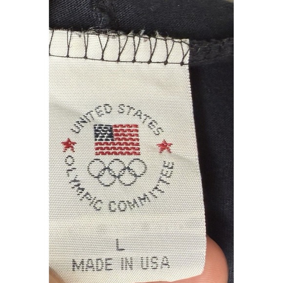 Vintage USA Olympic Committee Team Hoodie Lightweight Sweatshirt Large Y2K - Picture 5 of 7